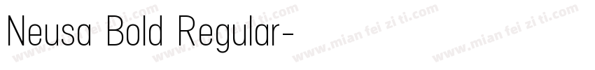 Neusa Bold Regular字体转换